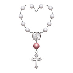 Fototapeta na wymiar holy rosary object. christianity design over white background, vector illustration.