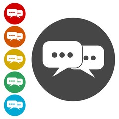 Speech bubbles, vector icon 