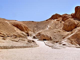 Desert landscape of the village in the Middle East