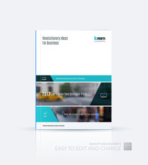 Brochure template layout collection, cover design annual report,