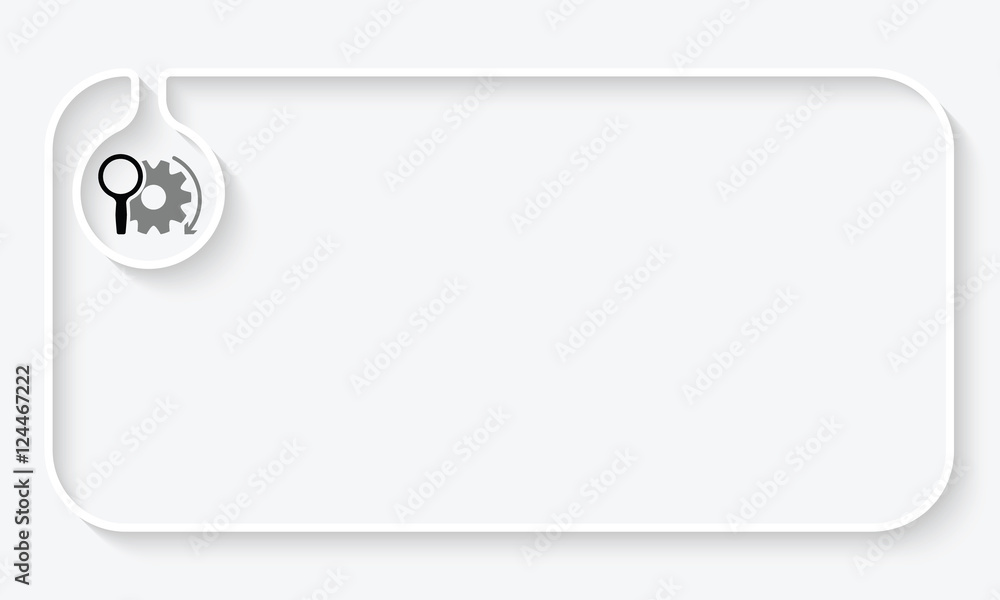 Poster simple white text box for your text and tools symbol