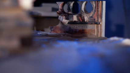 Expressive conceptual composition of wooden sticks in bright colors for your design projects