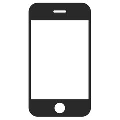 Smartphone EPS vector icon. Illustration style is flat iconic gray symbol on white background.