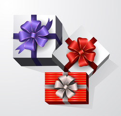 Gift box with ribbon and bow