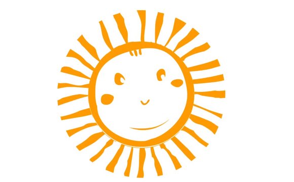 Cute sun animation with alpha channel