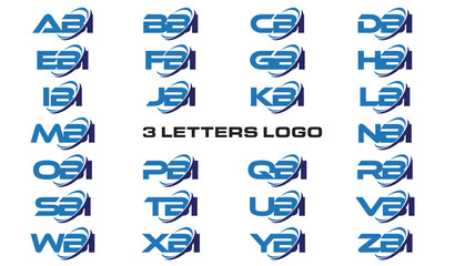 3 letters modern generic swoosh logo ABI, BBI, CBI, DBI, EBI, FBI, GBI, HBI,IBI, JBI, KBI, LBI, MBI, NBI, OBI, PBI, QBI, RBI, SBI, TBI, UBI, VBI, WBI, XBI, YBI, ZBI