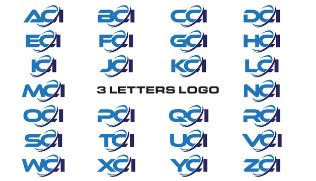 3 letters modern generic swoosh logo ACI, BCI, CCI, DCI, ECI, FCI, GCI, HCI,ICI, JCI, KCI, LCI, MCI, NCI, OCI, PCI, QCI, RCI, SCI, TCI, UCI, VCI, WCI, XCI, YCI, ZCI
