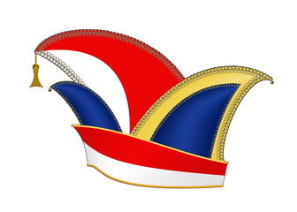 mehrfarbige Karnevalskappe