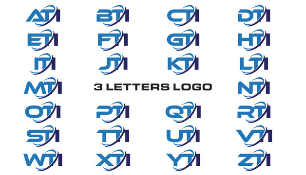 3 letters modern generic swoosh logo ATI, BTI, CTI, DTI, ETI, FTI, GTI, HTI,ITI, JTI, KTI, LTI, MTI, NTI, OTI, PTI, QTI, RTI, STI, TTI, UTI, VTI, WTI, XTI, YTI, ZTI