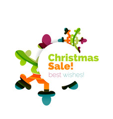 Christmas and New Year sale banner