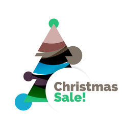 Christmas banner with baubles