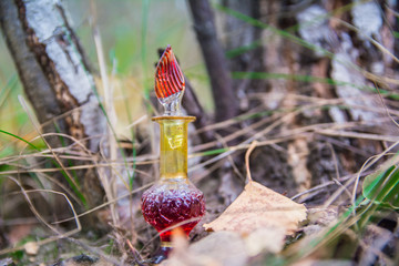 bottle of poison, poisonous capsule, halloween