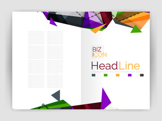 Business triangle design modern business annual report flyer