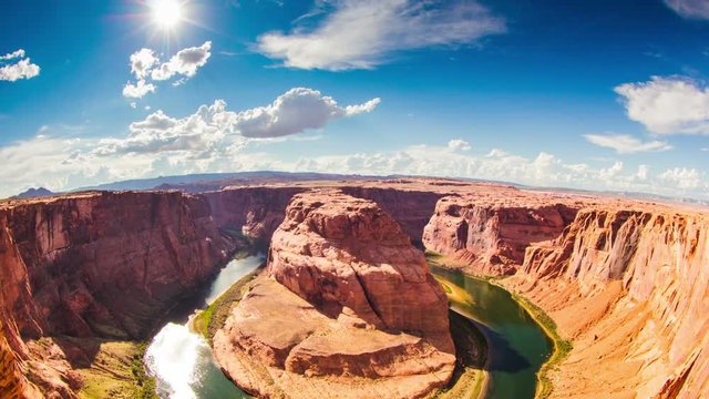 Beautiful time lapse of Horseshoe Bend in Page, Arizona.