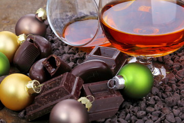 Fototapeta Cognac e cioccolato fondente obraz
