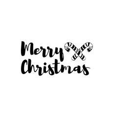 Candy Canes. Merry Christmas and a Happy New Year. Greeting Card. Vector