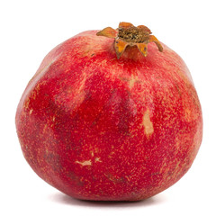 Ripe pomegranate, isolated on white background