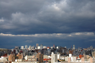 Naklejka premium 札幌市 町並み 