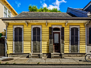 Yellow Shotgun House French Quarter New Orleans