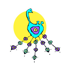 Mother Peacock (White Bckgrnd)