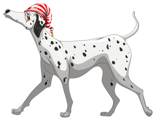 Cute dolmatian dog standing