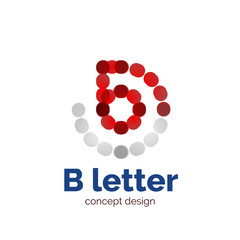 Vector modern minimalistic dotted letter concept logo