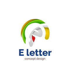 Vector letter concept logo template, abstract business icon