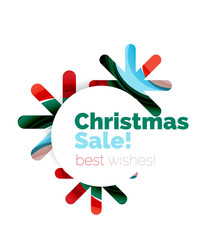 Geometric Christmas sale or promotion ad banner