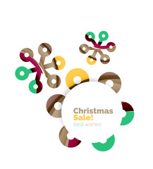 Geometric Christmas sale or promotion ad banner