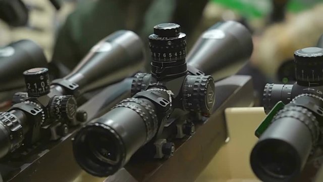 Various Modifications of Optical Sights. Metal and Glass. Modern Enlightenment of Lenses in Black Metal.
