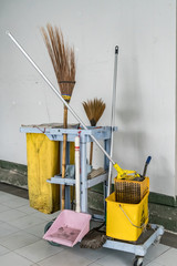 Cleaning equipment cart
