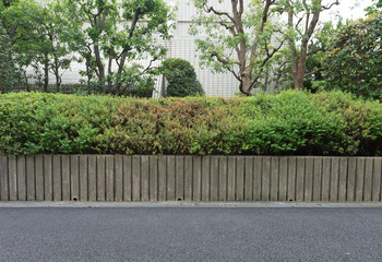 Large blank billboard on a street wall, banners with room to add your own text