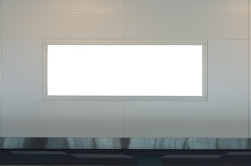 Large blank billboard on a street wall, banners with room to add your own text