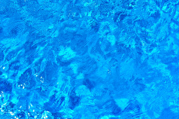 Fototapeta na wymiar Abstract background water wave blue light in swimming pool