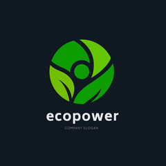 Green care logo, eco logo, green logo, organic logo, beauty care logo template.