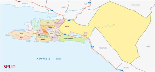 Split administrative map