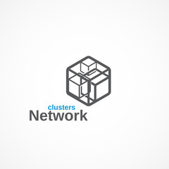 Naklejka premium Network clusters.