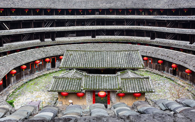 Tulou Lehmrundhaus in Südchina