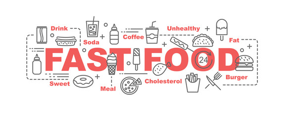 fast food vector banner