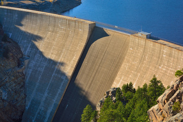 Large Concrete Dam and Reservoir