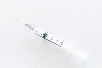 Syringe  on white background