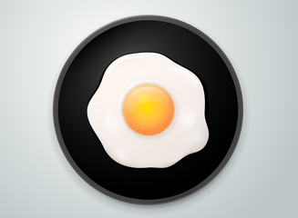 fried egg with pan background