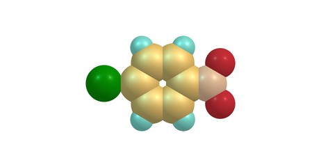 4-Iodo-1-nitrobenzene molecular structure isolated on white