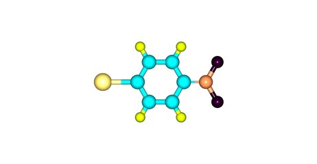 4-Iodo-1-nitrobenzene molecular structure isolated on white