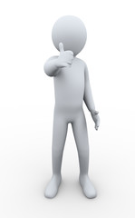3d man thumbs up