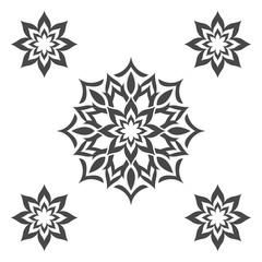 Abstract flower.Ornament Pattern.Decorative element.