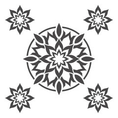 Abstract flower.Ornament Pattern.Decorative element.