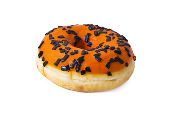 desserts, pumpkin donuts isolated