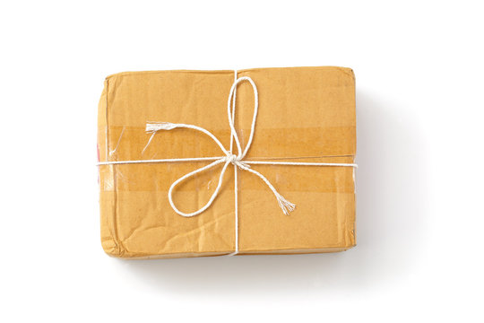 box parcel isolated on white background