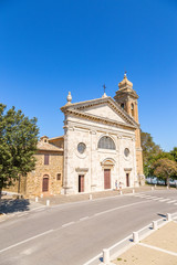 Montalcino, Italy. Church of Santa Maria del Soccorso (Chiesa della Madonna del Soccorso), XII - XIX centuries.